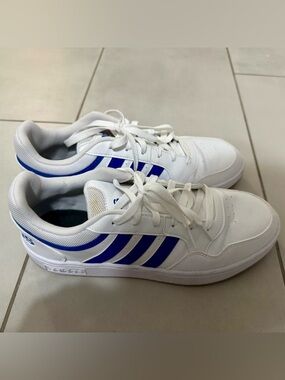 Adidas Hoops 3.0 Low Classic Vintage White Blue Gum Mens Size 10